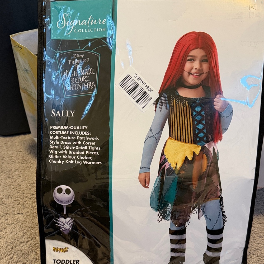 Disney Sally Kids Costume - Red, Blue, Yellow 3t-4t spirit Halloween